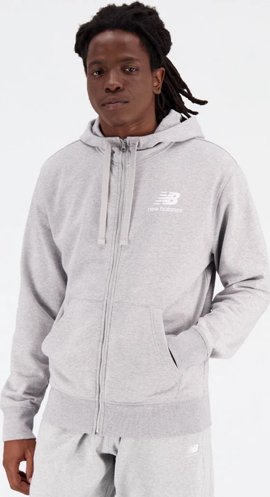 New Balance Essentials Stacked Logo French Terry Hoodie athletic grey (Herren)