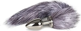 EasyToys Fox Tail Plug grau/silber