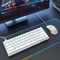 Dierya DK61SE, 60%, weiß, LEDs blau, BROWN Switches, USB, US Vorschaubild
