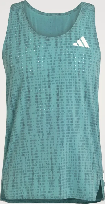 adidas Adizero Singlet Laufshirt ärmellos powder teal/preloved teal (Herren)