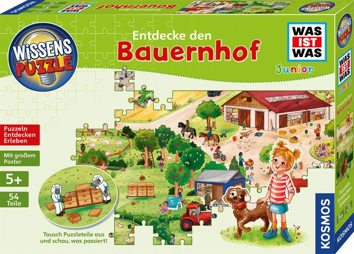 Kosmos Wissenspuzzle WAS IST WAS Junior Entdecke den Bauernhof