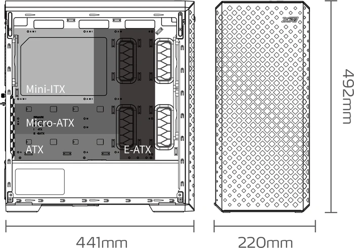 ADATA XPG Defender Pro, weiß, Glasfenster