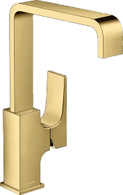 Hansgrohe Metropol Einhebel-Waschtischmischer 230 mit Hebelgriff und Push-Open Ablaufgarnitur polished goldoptik