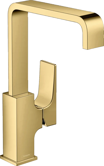 Hansgrohe Metropol Einhebel-Waschtischmischer 230 mit Hebelgriff und Push-Open Ablaufgarnitur polished goldoptik