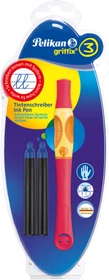 Pelikan griffix 3 Tintenroller (Patrone) cherry, Linkshänder, Blister
