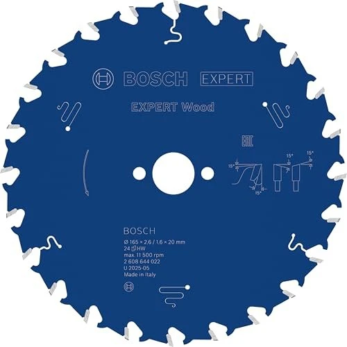 Bosch Professional Expert for Wood Kreissägeblatt 24Z, 165x1.6x20mm, 1 Stück