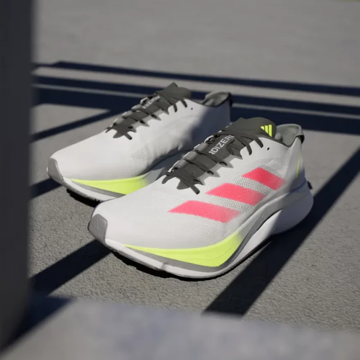 adidas Adizero Boston 12 dash grey/lucid red/lucid lemon (Herren)