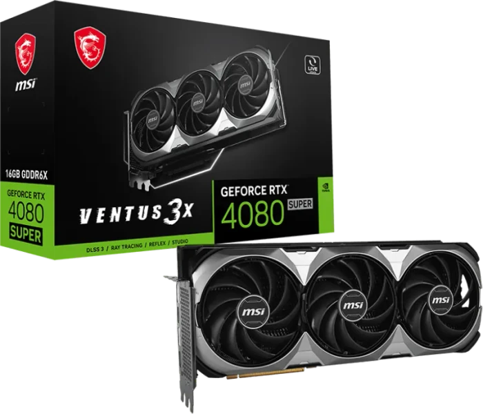 MSI GeForce RTX 4080 SUPER 16G Ventus 3X, 16GB GDDR6X, 2x HDMI, 2x DP