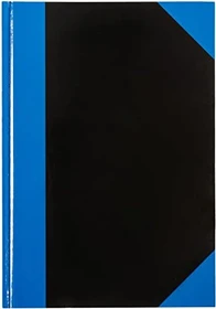 Idena Kladde Notizbuch, A4, liniert, Hardcover, blau/schwarz, 96 Blatt