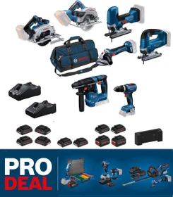 Bosch Professional Akku-Maschinenset inkl. Tasche + 2 Akkus 4.0Ah
