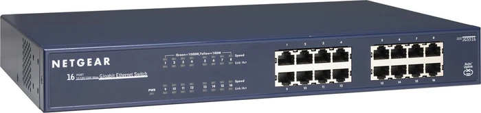 Netgear ProSAFE JGS500 Desktop Gigabit Switch, 16x RJ-45