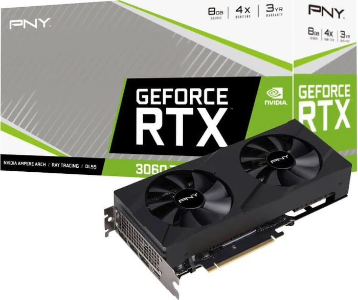 PNY GeForce RTX 3060 Ti 8GB Verto Dual Fan, 8GB GDDR6X, HDMI, 3x DP