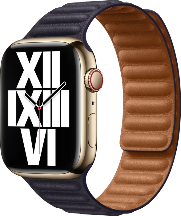 Apple Lederarmband mit Endstück M/L für Apple Watch 45mm Tinte