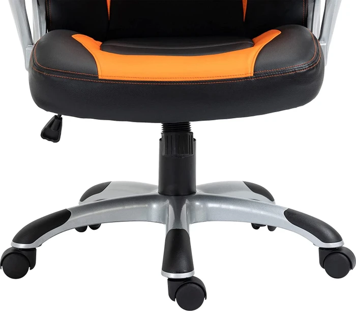 CLP Foxton Kunstleder Gamingstuhl, schwarz/orange