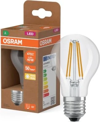 Osram LED SUPERSTAR+ CLASSIC A FIL 40 EECA 2.2W/827 E27, 1 Stück