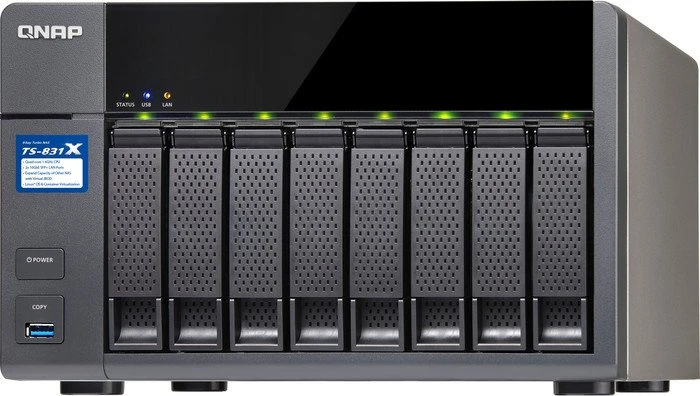 QNAP Turbo Station TS-831X-8G, 8GB RAM, 2x SFP+ 10Gb/s, 2x RJ-45 1000Base-T
