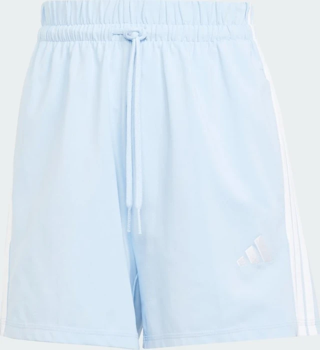 adidas Essentials 3-Streifen Cotton Trainingshose kurz glow blue/white (Damen)