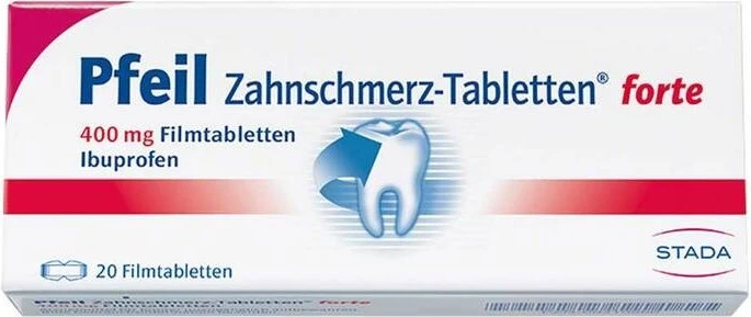 Stada Pfeil forte 400mg Zahnschmerz-Tabletten, 20 Stück