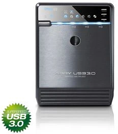 Fantec QB-35US3 schwarz, USB-B 3.0/eSATA