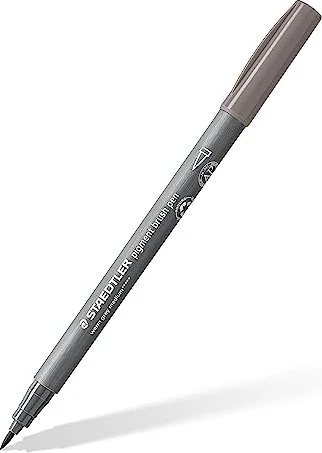 Staedtler pigment brush pen 371 warmgrau medium, 10er-Pack