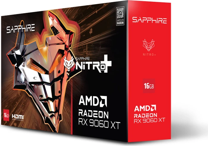Sapphire Nitro+ Radeon RX 9060 XT, 16GB GDDR6, 2x HDMI, DP, lite retail