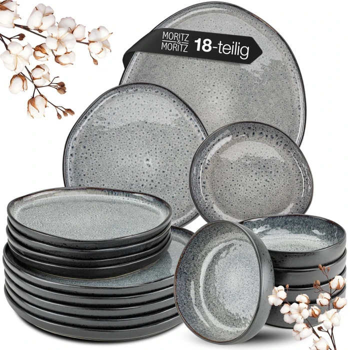 Moritz & Moritz ORGANIC Tafelservice blau, 18-tlg. (5980)