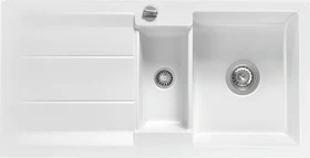 systemceram Genea 100 F Einbau Becken reversibel mit Ablauffernbedienung grönland