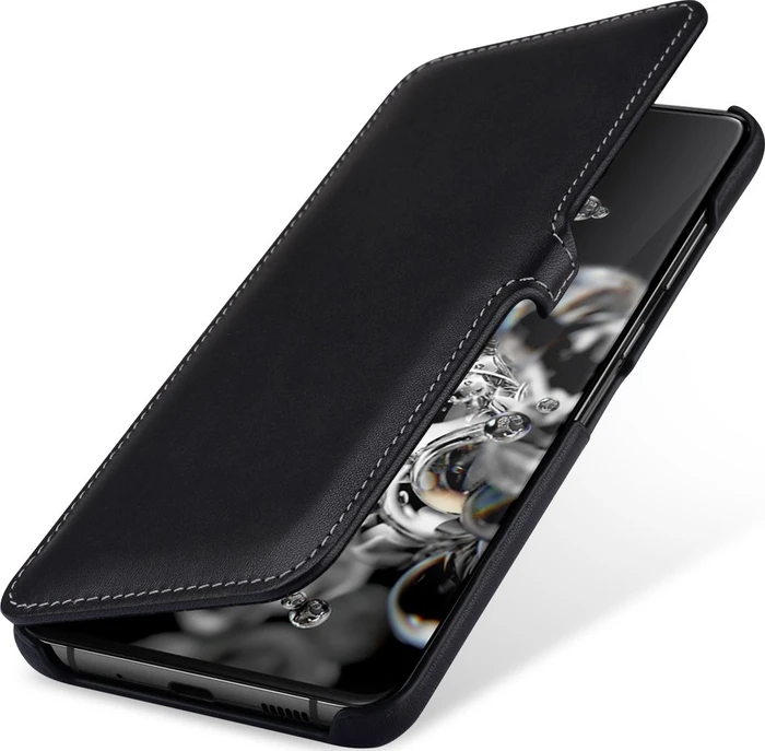 Stilgut Book Type Leather Case Clip Nappa für Samsung Galaxy S20 Ultra schwarz