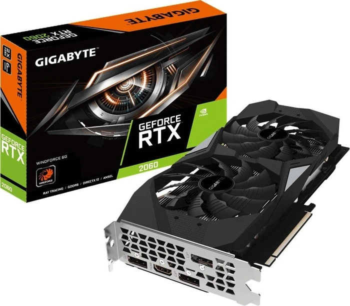GIGABYTE GeForce RTX 2060 Windforce 6G (Rev. 1.0), 6GB GDDR6, HDMI, 3x DP