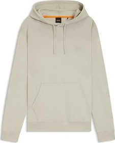 Hugo Boss Regular-Fit Baumwoll-Terry mit Logo-Aufnäher Hoodie natur (Herren)