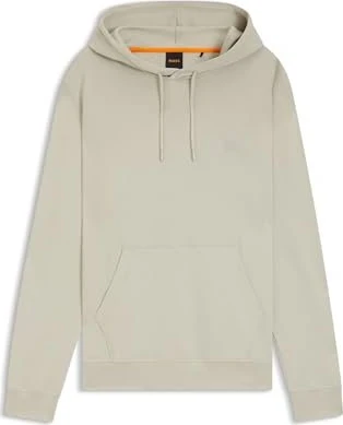 Hugo Boss Regular-Fit Baumwoll-Terry mit Logo-Aufnäher Hoodie natur (Herren)