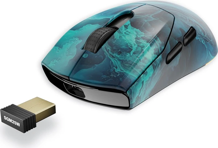 Sharkoon Skiller SGM25W Ocean türkis/blau, USB