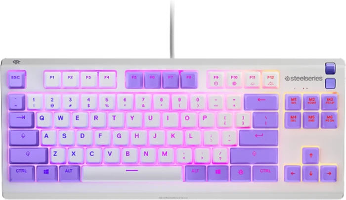 SteelSeries Apex 3 TKL, Amethyst, weiß/violett, LEDs RGB, USB, US