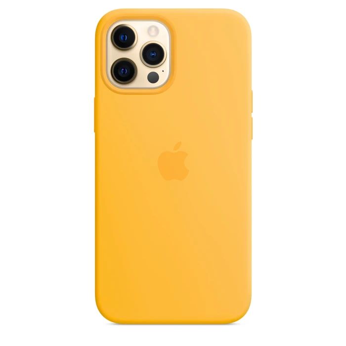 Apple Silikon Case mit MagSafe für iPhone 12 Pro Max Sonnenblume