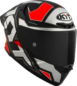 KYT TT-Revo Electron matt schwarz/grau/rot