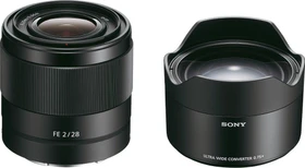 Sony FE 28mm 2.0 inkl. SEL075UWC Weitwinkelkonverter