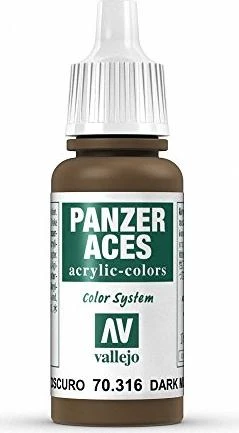 Vallejo Panzer Aces 016 dark mud, 17ml