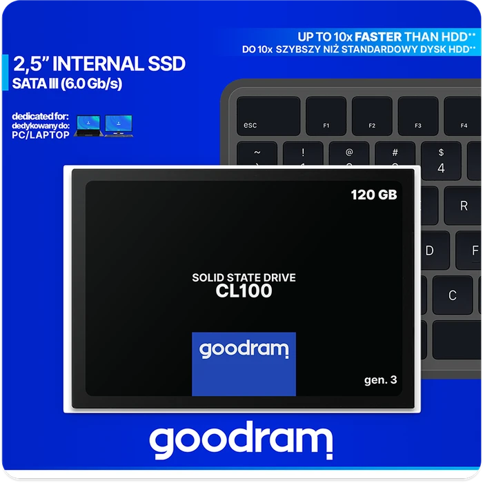 goodram essential CL100 gen.3 120GB, 2.5" / SATA 6Gb/s