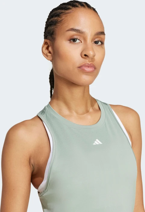 adidas Designed for Training Funktionsshirt ärmellos silver green (Damen)