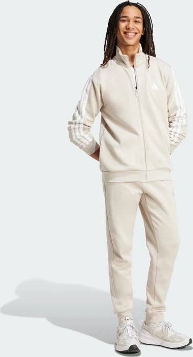 adidas Sportswear Basic 3-Streifen Trainingsanzug beige (Herren)