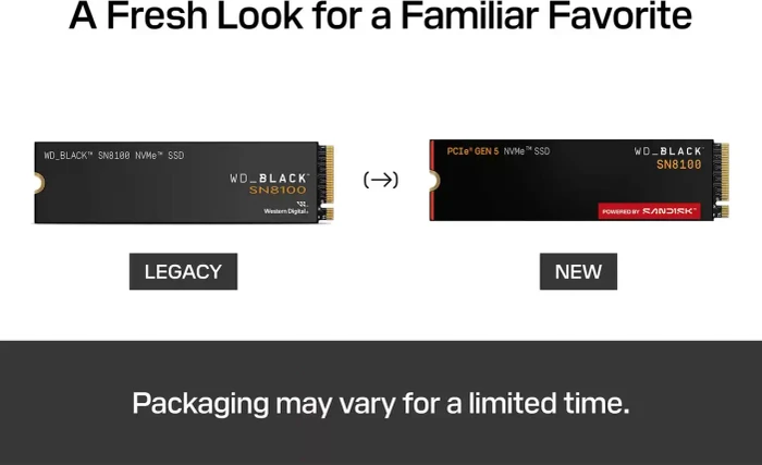 SanDisk WD_BLACK SN8100 NVMe SSD 4TB, M.2 2280 / M-Key / PCIe 5.0 x4