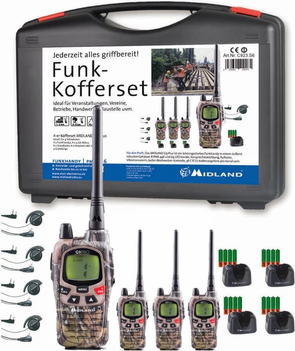 Midland G9 Pro Kofferset Camouflage, 4er-Pack
