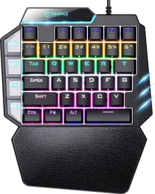 Hiwings HI300 RGB One Handed Mechanical Gaming Keyboard, schwarz, Gaote Outemu BLUE, USB-A
