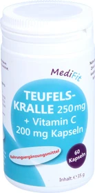 MediFit Teufelskralle 250 mg+ Vitamin C200 mg Kapseln, 60 Stück