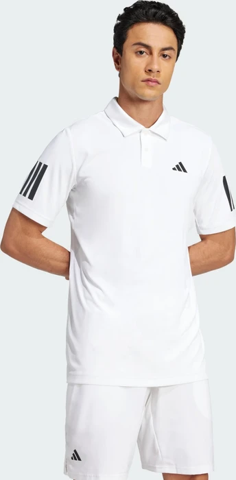 adidas Club 3-Streifen Tennis Poloshirt kurzarm weiß (Herren)