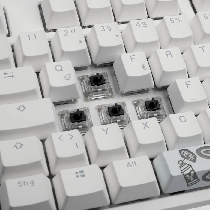 Ducky One 2 RGB TKL PBT, LEDs RGB, weiß, MX RGB BLACK, USB, DE