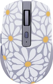 T'nB Rechargeable Bluetooth Wireless Mouse, Flower Exclusiv violett/weiß/gelb, USB/Bluetooth (MWXFLOWER)
