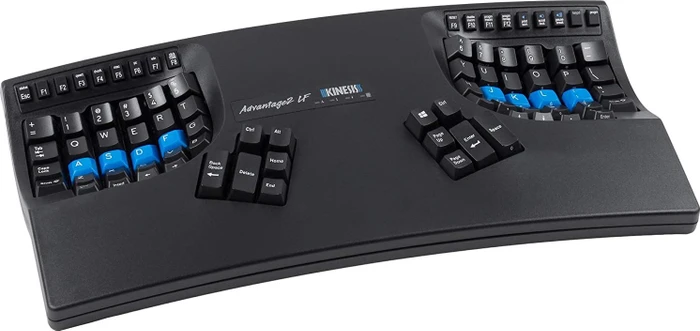 Kinesis Advantage2 Quiet LF Contoured Ergonomic Keyboard, schwarz, MX SILENT RED, USB, US