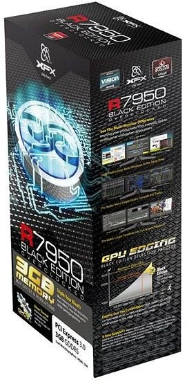 XFX Radeon HD 7950 Black Edition Single Fan, 3GB GDDR5, DVI, HDMI, 2x mDP