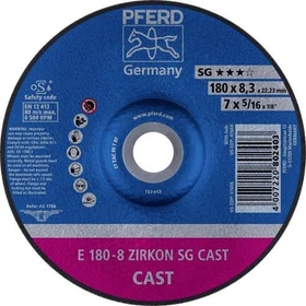 Pferd E 180-8 ZIRKON SG CAST Schleifscheibe, 180x8.3x22.23mm, 10 Stück